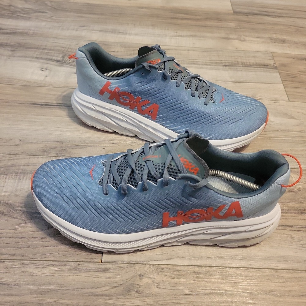 Hoka One One HOKA Rincon 3 Shoes Mens 12D Blue  Orange Athletic Sneakers